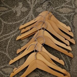 Set of Kids 12 Inch Wooden Hangers Mint CONDITION
